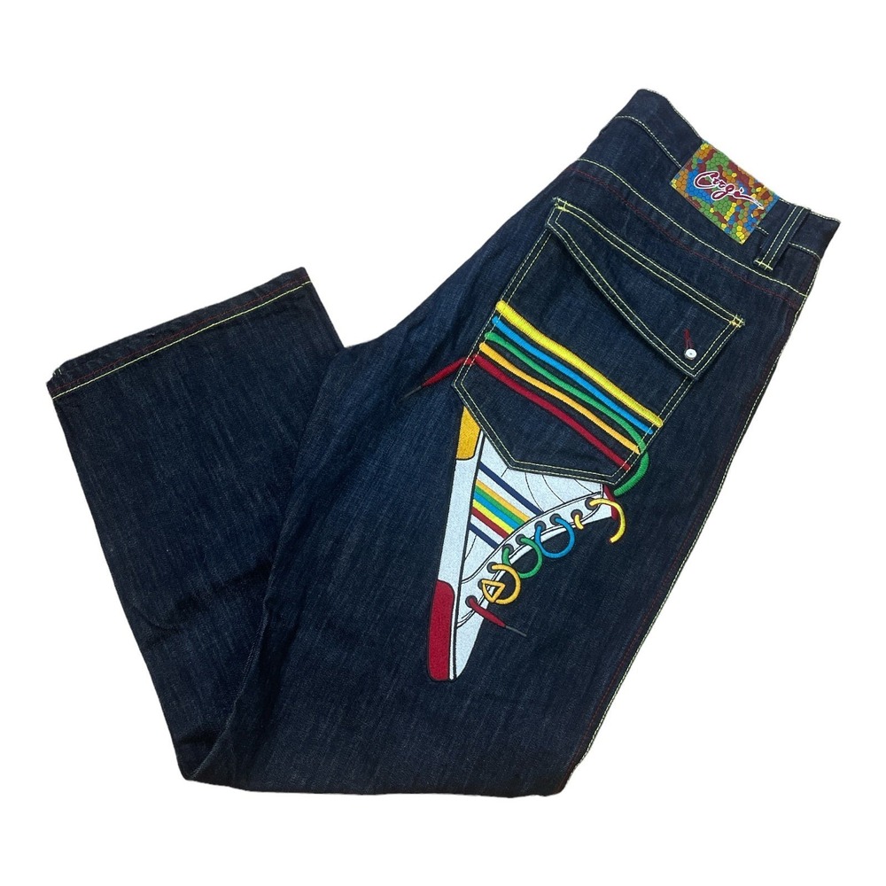 COOGI jeans mens 38/33 straight rainbow